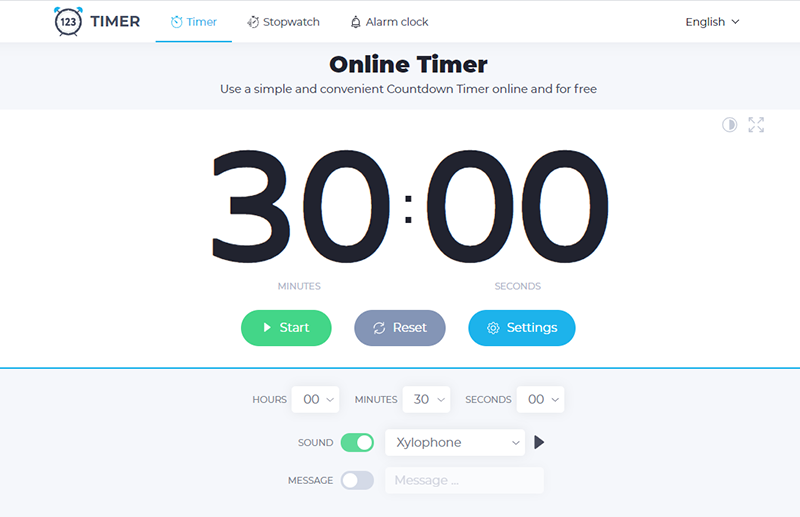 123Timer is a simple and free online timer with rich features: Convenient t...